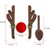 Picture of MOMONI Premium Reindeer Car Kit Antlers, Nose, Tail- Rudolph Set Reindeer Christmas Decoration Car Costume Auto Accessories