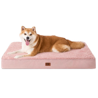 Picture of EHEYCIGA Orthopedic Dog Beds for Large Dogs with Removable Washable Cover, Pink, 36x27