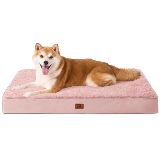 Picture of EHEYCIGA Orthopedic Dog Beds for Large Dogs with Removable Washable Cover, Pink, 36x27