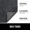 Picture of Gorilla Grip Ultra Absorbent Grippy Doormat for Muddy Dog Paws, Machine Washable Soak Stopper Rugs Cleaner Floors, Bed Mat for Dirty Dogs, Indoor Entrance Door Rug Pet Bed Mats 24x17 Charcoal