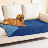 Picture of Smiry Waterproof Dog Blanket, Reversible Dog Bed Cover Pet Blanket, Soft Pet Couch Covers for Sofa Washable, Bed Couch Sofa Furniture Protector for Puppy Cat Kids (30"x70", Navy/Blue)