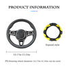 Picture of Fekey&JF Car Steering Wheel Cover, Universal Microfiber PU Leather Elastic 15 inch Stitching Color Anti-Slip Steering Wheel Protector, Auto Interior Protection Accessories for Men Women (Yellow)