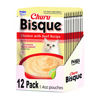 Picture of INABA Churu Bisque for Cats, Creamy Lickable Purée Side Dish with Vitamin E, 1.4 Ounces per Pouch, 12 Pouches, Chicken with Beef Recipe