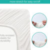 Picture of Bassinet Sheets Fit for Graco Sense2Snooze Bassinet and SNOO Smart Sleeper Baby Bassinet, 100% Cotton, 2 Pack, Ultra Soft Bassinet Sheet, White and Pink