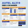Picture of Autel Professional OBD2 Scanner AL319 Code Reader, Enhanced Check and Reset Engine Fault Code, Live Data, Freeze Frame, CAN Car Diagnostic Scan Tools for All OBDII Vehicles After 1996, 2024 Upgraded