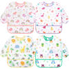 Picture of Accmor 4 Pack Long Sleeve Baby Bibs, Waterproof Sleeved Bib Smock for Baby Toddler 6-24 Months