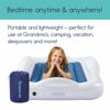 Picture of hiccapop Inflatable Toddler Travel Bed with Safety Bumpers [4-Sided] | Portable Toddler Bed for Kids | Toddler Air Mattress | Kids Air Mattress - Navy Blue