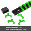 Picture of ALOANES 6 PC ABS Socket Organizer, 3/8 inch, Drive Socket Rail Holders, Heavy Duty Socket Racks, Black Rails with Green Clips