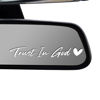 Picture of 3 x Trust In God Mirror Decal White Stickers for Cars Rearview Mirror Decal for Women Cute Decals Vinyl Affirmation Stickers for Window, Mirror, Tumbler, and Water Bottle