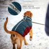 Picture of FUAMEY Dog Winter Jacket,Dog Cold Weather Coats Paded Dog Vest with Harness Built in Pet Warm Clothes Dog Apparel with Back Zipper Dog Water Resistant Coat for Small Medium Large Dogs Dark Blue XS