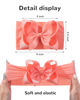 Picture of doboi Baby Girl Headbands, 12pcs Nylon Headbands with Big Baby Bows, Hair Accessories for Infant Newborn Toddler