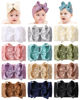 Picture of doboi 12pcs Big Baby Bows Baby Girl Headbands Ribbon Bow Hair Accessories Nylon Headband Bows for Baby Girls Infant Newborn Toddler