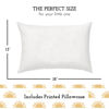 Picture of Little Sleepy Head Toddler Pillow with Pillowcase 13x18 - Kids Pillow for Sleeping - Better Neck Support Ergonomic Pillow and Toddler Pillowcase - Best Pillows for Kids (Sunshines)