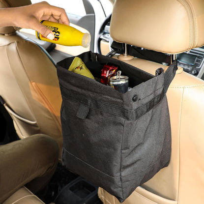 Picture of EcoNour Car Trash Bag (2023 Updated) with 100% Waterproof and Leakproof Interiors | Easy Mountable Car Trash Bin | Foldable and Multi-Use Large Car Trash Can | Hanging Car Garbage Bag for Storage