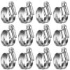 Picture of Steelsoft Heavy Duty Hose Clamp Size#8, 5/8 to 1 inch Adjustable Worm Gear Drive Hose Clamps Stainless Steel 304 for Fuel Injection Line, Automotive, Radiator, Garden,12 Pack