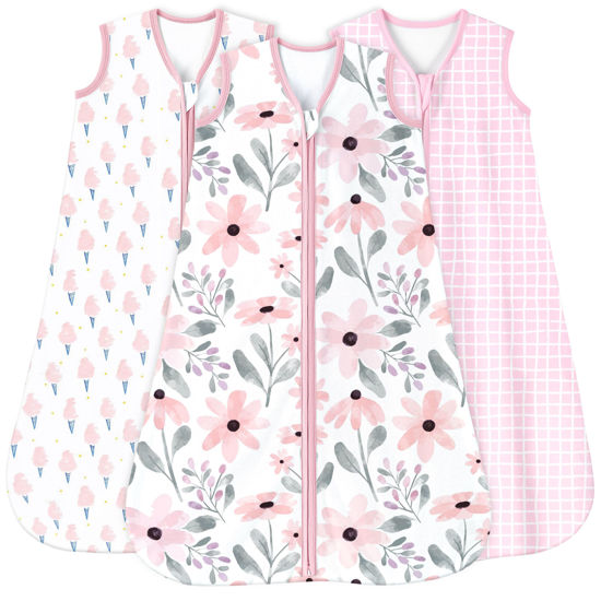 Picture of Yoofoss Baby Sleep Sack 6-12 Months 0.5 Tog Wearable Blanket for Baby, 3 Pack 100% Cotton Infant Toddler Sleeping Sack 2-Way Zipper Lightweight Sleep Sack