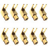 Picture of CESS Right Angle Spade Fork - 4mm Banana Plug Socket - Spade Fork Connector for Speaker & Amp (10 Pack)