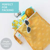 Picture of Bumkins Waterproof Wet Bag for Baby, Travel, Swim Suit, Cloth Diapers, Pump Parts, Pool, Gym Clothes, Toiletry, Strap to Stroller, Daycare, Zipper Reusable Bag, Wetdry Packing Pouch, Yellow
