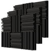 Picture of TroyStudio Thick Acoustic Foam Panels, 12 X 12 X 2 Inch 18 Pcs Broadband Sound Absorbing Foam, Dense Soundproof Padding Tile, Recording Studio Foam Absorber, Groove Decorative 3D Wall Ceiling Panel