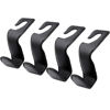 Picture of EldHus Seat Hooks for Purses and Bags, 4 Pack Car Purse Holder for Grocery Bag Handbag Clothes, Metal Headrest Hooks Covered by Leather, Black