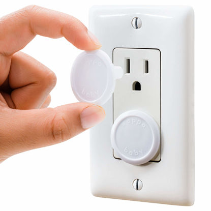 Picture of Outlet Covers Baby Proofing (32 Pack) By Wappa Baby | Safe & Secure Electric Plug Protectors | Sturdy Childproof Socket Covers For Home & Office | Easy Installation | Protect Toddlers & Babies | White