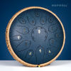 Picture of HOPWELL Steel Tongue Drum - 15 Note 12 Inch Tongue Drums - Percussion Instruments - Hand Pan Drum with Music Book, Drum Mallets and Carry Bag, D Major, Navy Blue