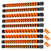 Picture of ALOANES 9 PC ABS Socket Organizer, 1/2 inch, 3/8 inch and 1/4 inch Drive Socket Rail Holders, Heavy Duty Socket Racks, Black Rails with Orange Clips