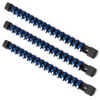 Picture of ALOANES 3 PC ABS Socket Organizer, 1/4 inch, Drive Socket Rail Holders, Heavy Duty Socket Racks, Black Rails with Blue Clips