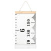 Picture of Mibote Baby Growth Height Chart Handing Ruler Wall Decor for Kids, Canvas Removable Height Growth Chart 79" x 7.9" (Black & White)
