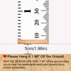 Picture of Mibote Baby Growth Height Chart Handing Ruler Wall Decor for Kids, Canvas Removable Height Growth Chart 79" x 7.9" (Black & White)
