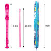 Picture of Soprano Recorder Instrument for Kids Beginners Student German Fingering C Key Recorder Instrument 3 Piece with Cleaning Rod and Bag Fingering Chart(Crystal Pink)