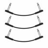 Picture of Donner Flat Patch Cables for Guitar Effect Pedal 6 Inch Save Space Clear Sound 1/4" TS Right Angle 3 Packs