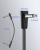 Picture of Donner Flat Patch Cables for Guitar Effect Pedal 6 Inch Save Space Clear Sound 1/4" TS Right Angle 3 Packs
