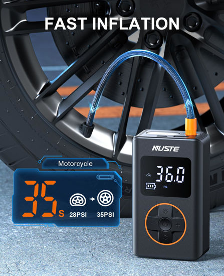 Portable Tire Inflator - 150 PSI Cordless Air Compressor For Cars, Bikes & Sports Equipment