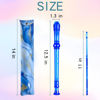 Picture of Soprano Recorder for Kids Beginners, German Fingering, C Key, 3 Piece with Cleaning Rod, Bag, Fingering Chart (Crystal Blue)…