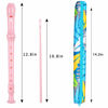 Picture of Soprano Recorder Instrument for Kids Beginners Student German Fingering C Key Recorder Instrument 3 Piece with Cleaning Rod and Bag Fingering Chart（Pink）