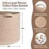 Picture of MEGASKET Large Wicker Storage Basket, 22” X 22” X 14” Woven Cotton Rope Basket, Kids Dog Toy Bin Organizer, Blanket Pillow Holder for Living Room, Brown Variegated Wicker Baskets for Organizing