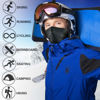 Picture of WTACTFUL Winter Neck Gaiter Neck Warmer Half Face Ski Mask Cover Shield for Cold Weather Windproof Tube Bandana Balaclava for Running Skiing Hunting Snowboarding Cycling Motorcycle Riding Black 2 Pack