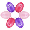Picture of EastRock 6 PCS Plastic Egg Shaker Set Musical Hand Percussion Shakers Musical Maracas Percussion Instruments