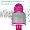 Picture of KIDWILL Wireless Bluetooth Karaoke Microphone for Kids, 5-in-1 Portable Handheld Karaoke Mic Speaker Player Recorder with Adjustable Remix FM Radio for Kids Girls Boys Teens Birthday-Hot Pink