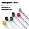 Picture of MUSCELL Electric Guitar Strings Handmade Nickel Plated Hex Core Steel Colorful Ball End-3 Packs-6 String-Medium 11-52