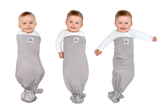 Picture of The Ollie Swaddle - Helps to Reduce The Moro (Startle) Reflex - Made from a Custom Designed Moisture-Wicking Material (Stone)