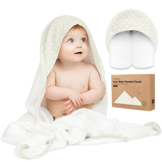 Picture of KeaBabies Baby Hooded Towel - Viscose Derived from Bamboo Baby Towel, Toddler Bath Towel, Infant Towels, Large Hooded Towel, Soft Baby Towels with Hood for Girls, Babies, Newborn Boys(Rainbow)