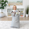 Picture of Bumkins Waterproof Hanging Wet Bag Large for Baby, Laundry, Dirty Clothes, Travel, Swim Suit, Cloth Diapers, Pool, Towels, Daycare, Beach, Zip Reusable Bag, Wetdry Vacation Packing, XL Charcoal Check