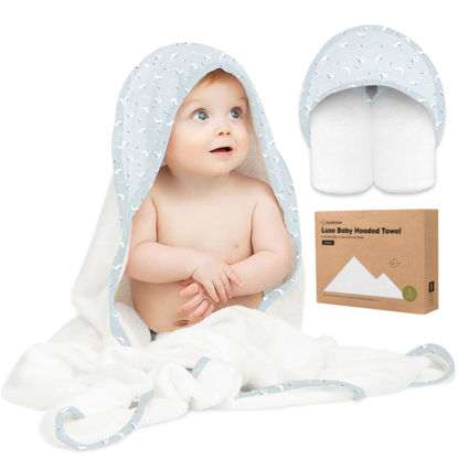 Picture of KeaBabies Baby Hooded Towel - Viscose Derived from Bamboo Baby Towel, Toddler Bath Towel, Infant Towels, Large Hooded Towel, Soft Baby Towels with Hood for Girls, Babies, Newborn Boys (Blue Whale)