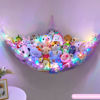 Picture of Unicorn Castle Stuffed Animals Net or Hammock Kids Toy Storage Organizer with LED Light Hanging Corner Stuffed Animals Holder Kids Girls Room Decor(Pack of 1)