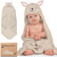 Picture of KeaBabies Baby Hooded Towel - Viscose Derived from Bamboo Baby Towel, Toddler Bath Towel, Infant Towels, Large Hooded Towel, Soft Baby Towels with Hood for Girls, Babies, Newborn Boys (Alpaca)