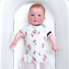 Picture of Happiest Baby SNOO Sleep Sack - 100% Organic Cotton Baby Swaddle Blanket - Doctor Designed Promotes Healthy Hip Development (Ivory Watermelons, Medium)