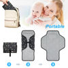 Picture of Baby Portable Changing Pad Travel - Waterproof Compact Diaper Changing Mat with Built-in Pillow - Lightweight & Foldable Changing Station, Newborn Shower Gifts