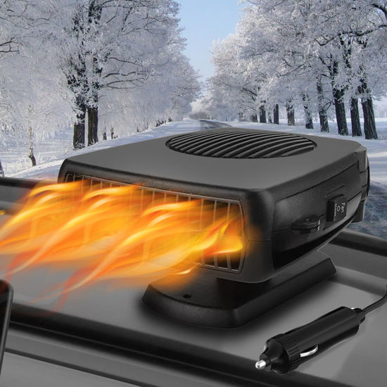 Picture of Car Heater, Car Heater That Plugs into Cigarette Lighter, 12V 200W Portable Car Heaters and Car Defroster Windshield Defogger, Heater for Car with 360 Degree Rotary Base